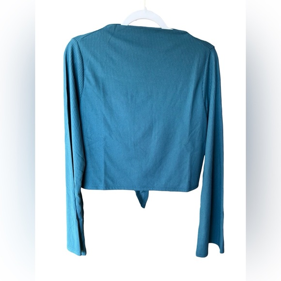 NEW Band Of The Free AVRIL TEAL MOCK NECK CROP TOP - Size Large - Picture 6 of 7